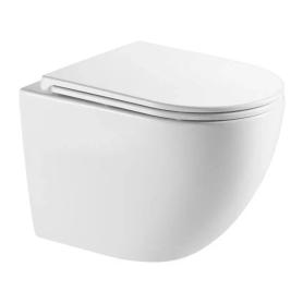 Унитаз подвесной с сиденьем SoftClose смыв QUIET скрытый крепеж 520x365x360