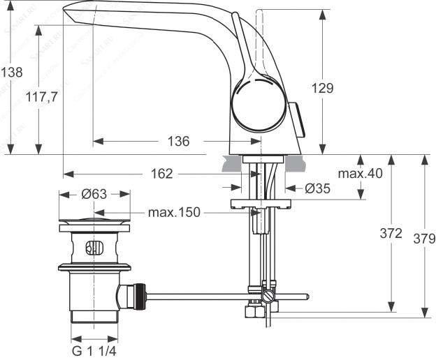 Ideal Standard Melange смеситель для раковины Хром,  A4260AA  - Изображение 2
